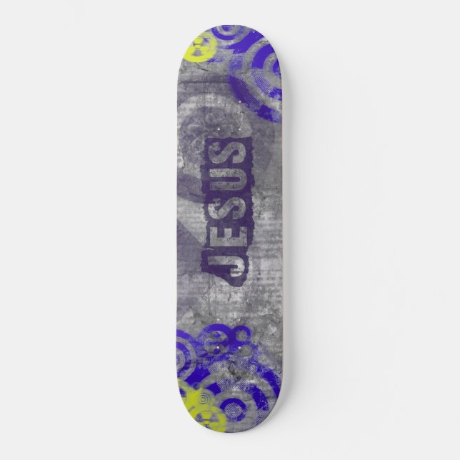 Grange Jesus Skateboard tema cristiano (Anverso)