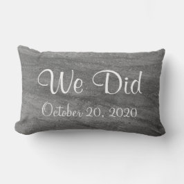 Granito gris "hicimos" almohada con monograma de