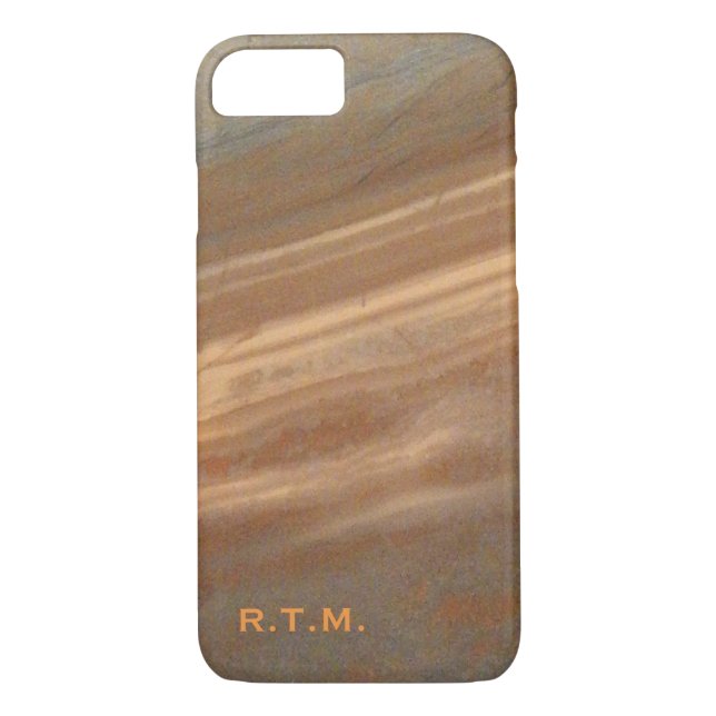 Granito monogramado y Funda para iPhone 7 de cobre (Reverso)