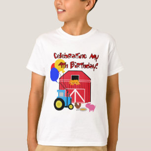 Granja 4 camisetas de cumpleaños y regalos