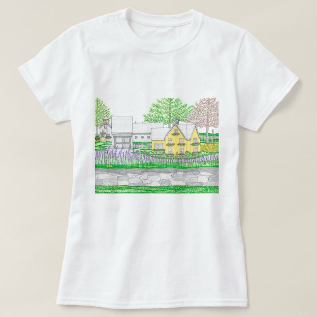 Granja amarilla; camiseta (Diseño del anverso)