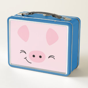 Granja amigos caja de almuerzo con cerdo juguetón 