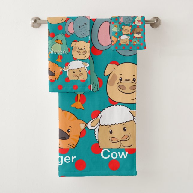 Granja animal adorable Niños tigre safari azul (In situ)