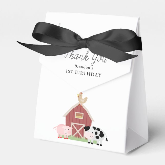 Granja Animales Barnyard Caja de Favor del Cumplea (Front Side)