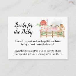 Granja Animales Trae un libro tarjeta de inserción