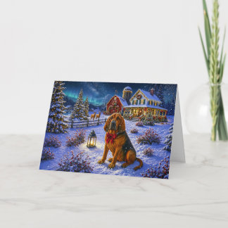 Granja Campestre ,Tarjeta de Navidad del Sabueso
