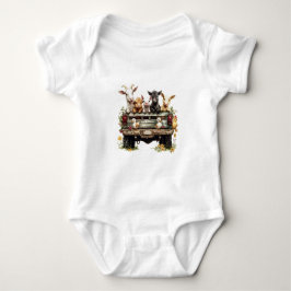 Granja de animales lindos en Bodysuit de Jersey pa