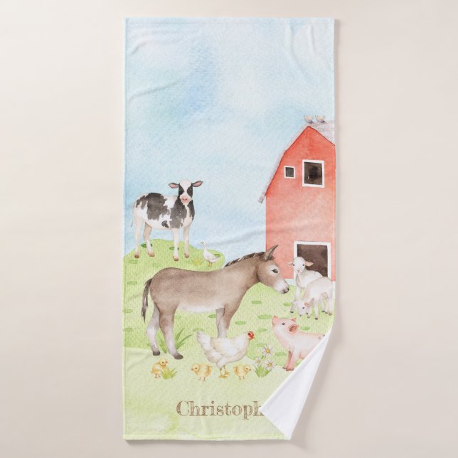 Granja de animales para niños (Toalla de baño)
