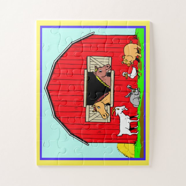 Granja de animales y granero, rompecabezas de 30 p (Vertical)