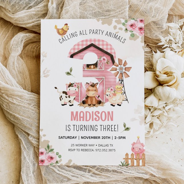 Granja de Bebé de FARM Invitación de tercer cumple (Subido por el creador)