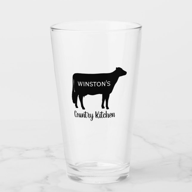 Granja de campo personalizada Holstein Cow Silhoue (Anverso)