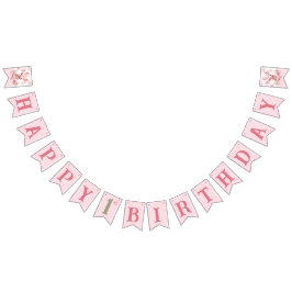 Granja de Chica Cute Piggy Pancarta de cumpleaños 