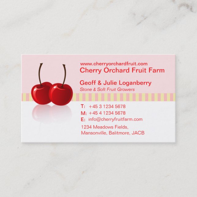 Granja de frutas blandas / tarjeta de visita de la (Anverso)