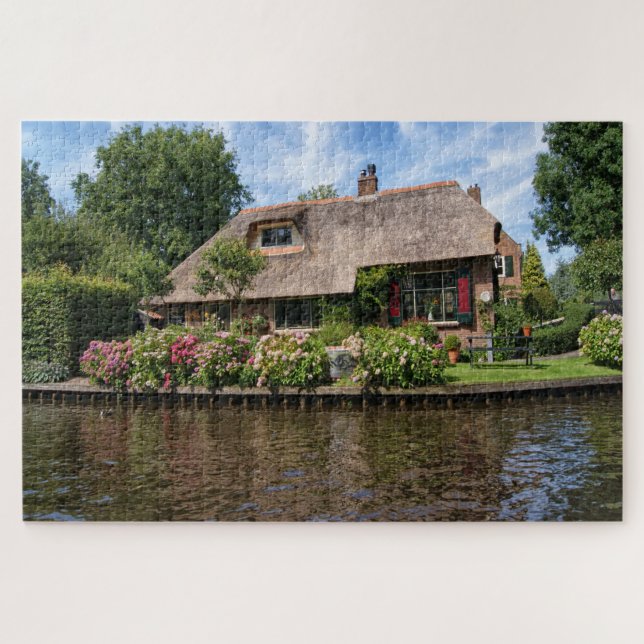Granja de Giethoorn Holland. Rompecabezas (Horizontal)
