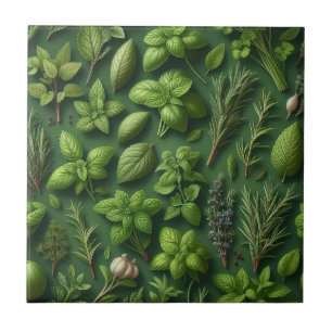 Granja de Hierbas Rústicas Azulejo de Cerámica par