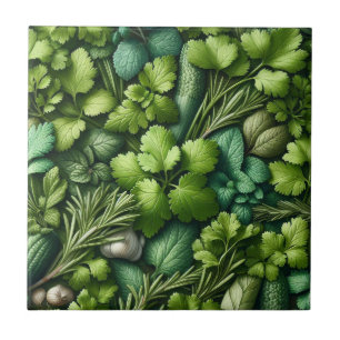 Granja de Hierbas Rústicas Azulejo de Cerámica par