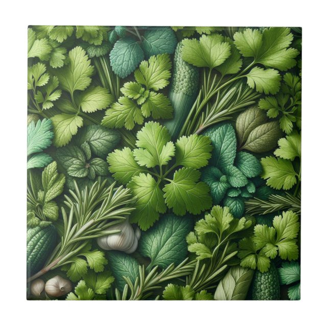 Granja de Hierbas Rústicas Azulejo de Cerámica par (Frente)