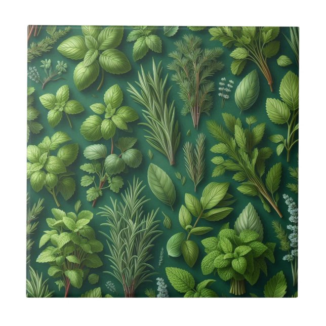 Granja de Hierbas Rústicas Azulejo de Cerámica par (Frente)
