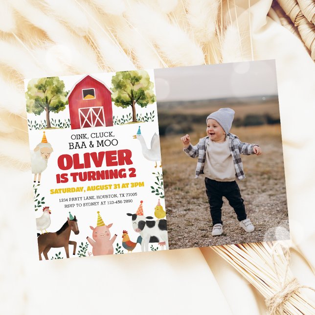Granja de Moo Baa Oink Segunda Invitación a la fot (Subido por el creador)