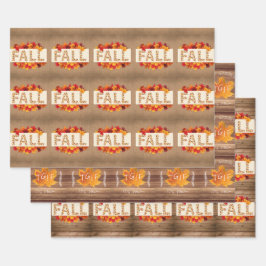 Granja de otoño coloridas hojas de otoño en Burlap