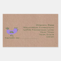 Granja de pollo con etiqueta de cartón de huevo |