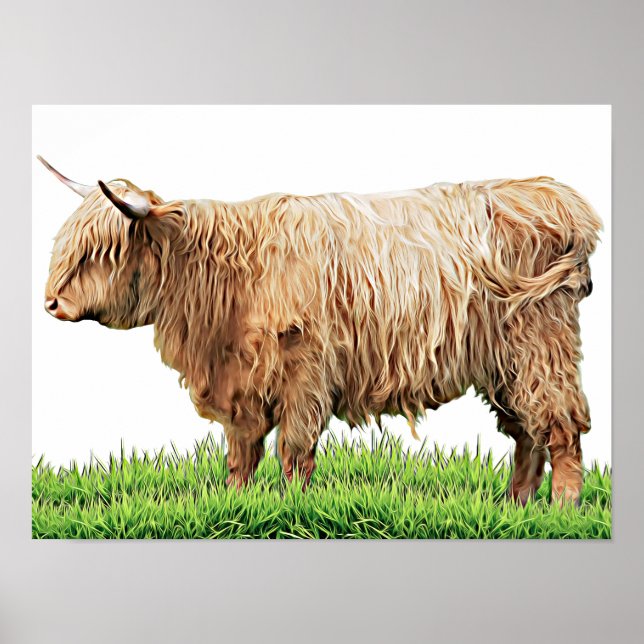 Granja de vaca Highland Animales Arte Occidental (Frente)