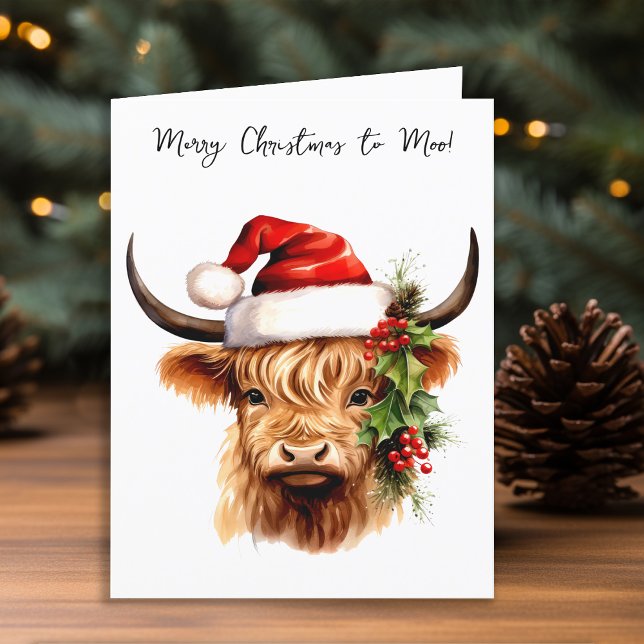 Granja de vacas de Highland Feliz Navidad a Moo (Subido por el creador)