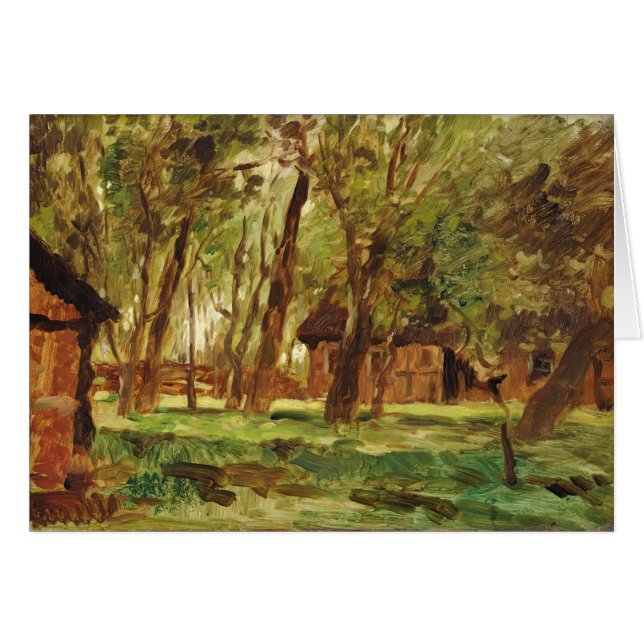 Granja debajo de árboles (Anverso (Horizontal))