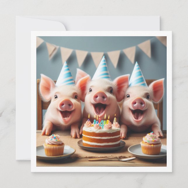 Granja divertida Invitaciones de cumpleaños de cer (Anverso)