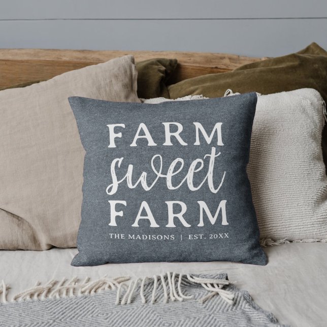 Granja dulce Farm | Cojín decorativo Gris Personal (Subido por el creador)