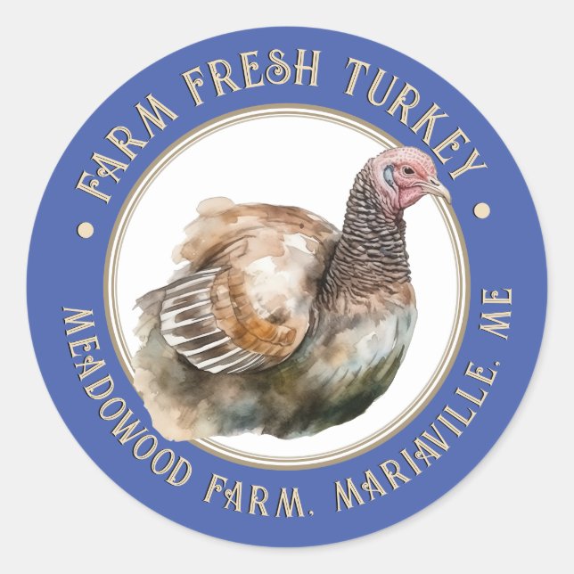 Granja Fancy Blue Egg Carton Etiqueta Eggs frescos (Anverso)