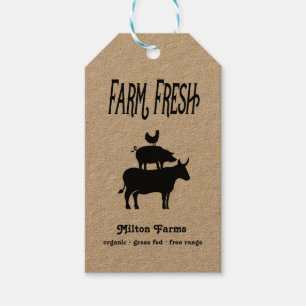 Granja fresca   Etiqueta de producto personalizada
