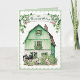 Granja irlandesa | Green Barn | Tarjeta de cumplea