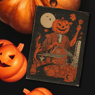 Granja King de cabeza de calabaza de Halloween vin