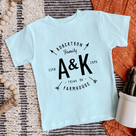 Granja monograma de familia de flecha rusa