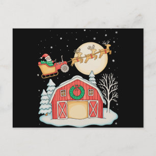 Granja Tractor Santa Granjero Navidad Agricultura