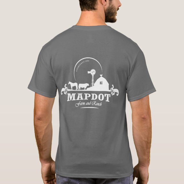 Granja y rancho Mapdot de la camiseta Unisex (logo (Reverso)