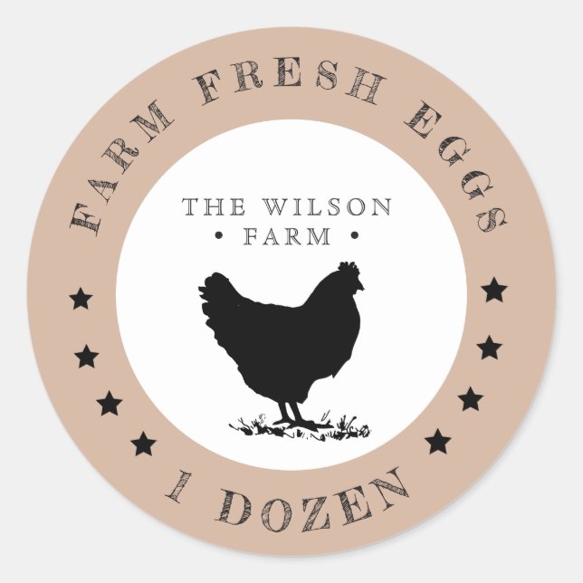 granjas mejores estrellas Egg Carton Pegatina (Anverso)