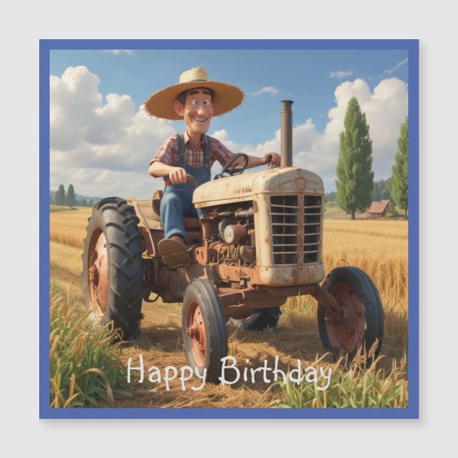 Granjero en Tractor (Anverso)