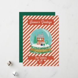 Granjero Feliz Navidad Nieve de Navidad Globe Sant