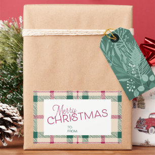 Granjero Jugó Feliz Navidad A/Desde Etiqueta De Re