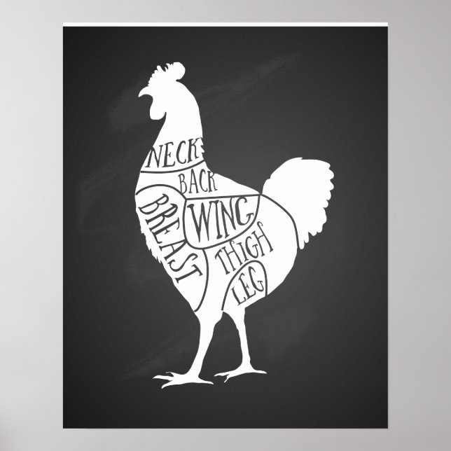 granjero pollo carnicero carne recortes de arte pe (Frente)