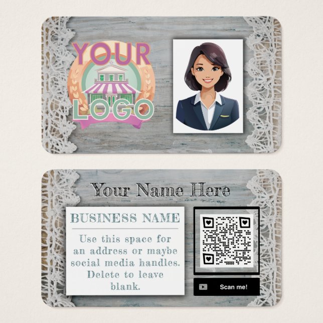 Granjeros minoristas boutiques de Boho Rústicos ve (Anverso y reverso)