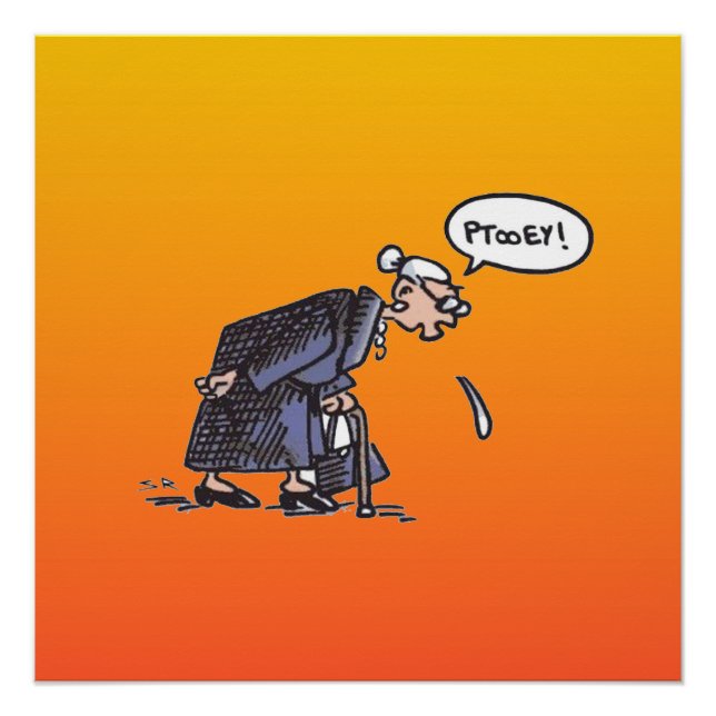 ¡Granny Spitting! poster mate (Anverso)