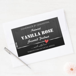 Grano de madera negra Empaquetado de etiquetas Cor