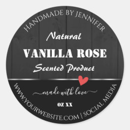 Grano de madera negra Empaquetado de etiquetas Cor