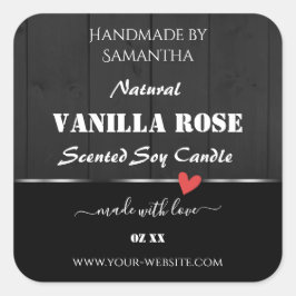 Grano de madera negra Empaquetado de etiquetas Cor