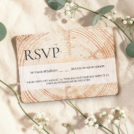 Grano de Madera Rústico RSVP Asientos Reservados