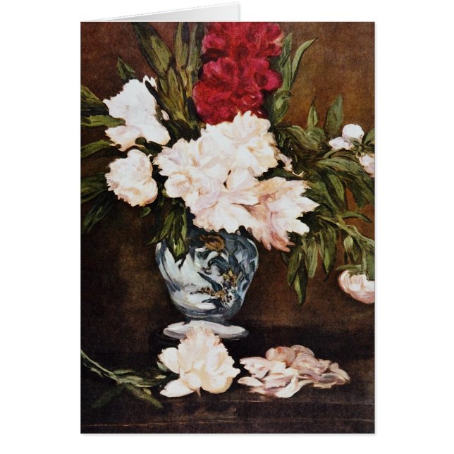 Grano rojo de peonías, flores de Edouard Manet (Frente)