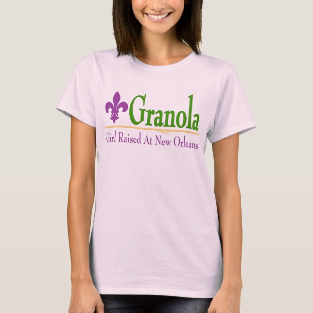 Granola: Chica Criado En La Camiseta De Nueva Orle (Anverso)